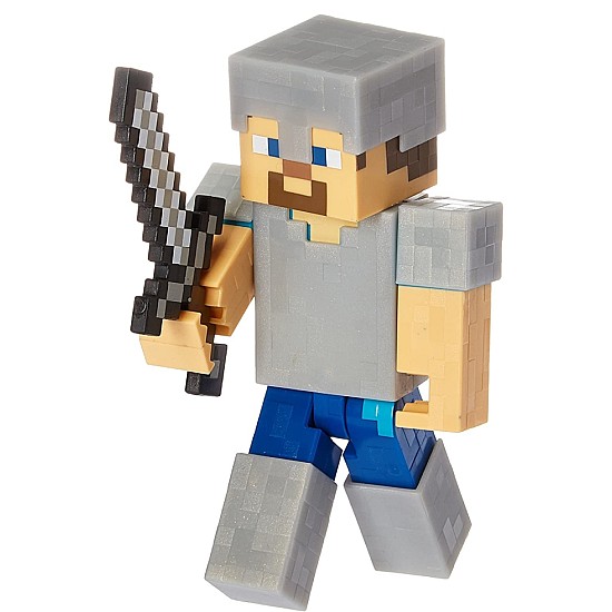 Mojang Minecraft Iron Armor Steve 12cm