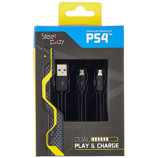 Steelplay Cablu dublu SteelPlay de Incarcare pentru controllere - PS4