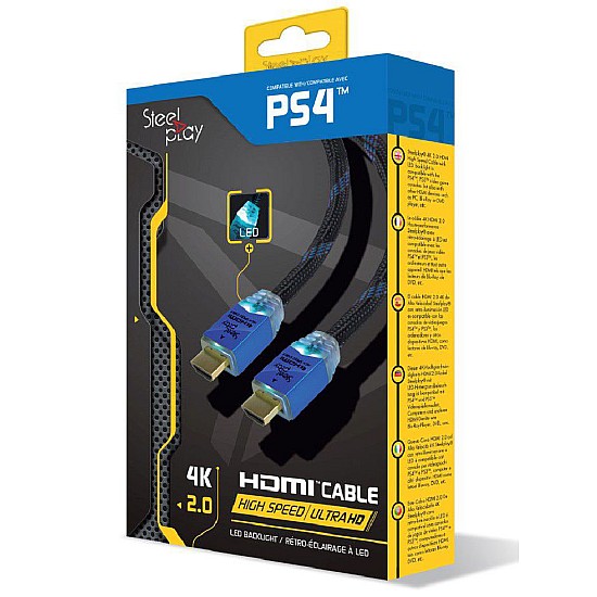 Steelplay Cablu HD SteelPlay 4K 2.0 HDMI cu Led - PS4