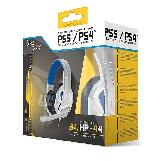 Steelplay Casti SteelPlay Stereo cu fir: HP 44 alb/albastru