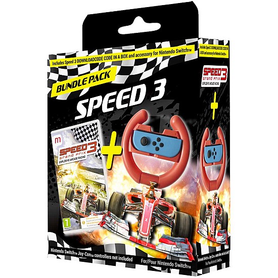 LION CASTLE Speed 3 (Code in a box) Steering Wheel Bundle Nintendo Switch