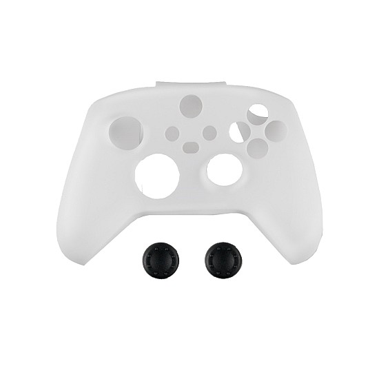 Spartan Gear Husa din Silicon pentru Controller si Protectie pentru butoane Spartan Gear Xbox Series X/S Alb