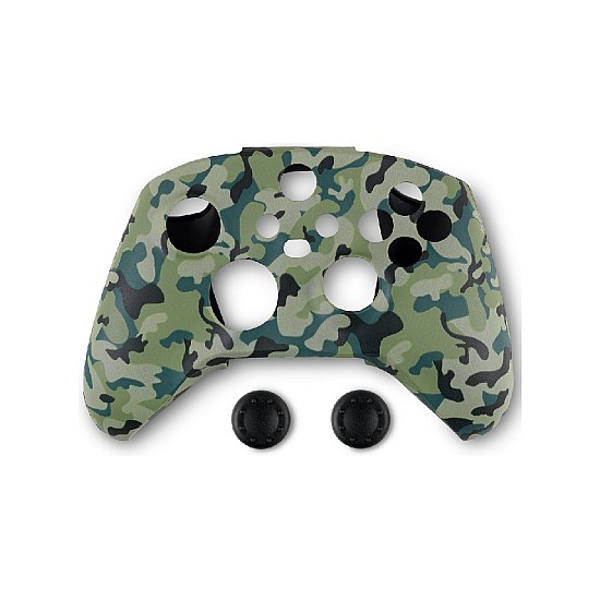 Spartan Gear Husa din Silicon pentru Controller si Protectie pentru butoane Spartan Gear Xbox Series X/S Verde Camuflaj