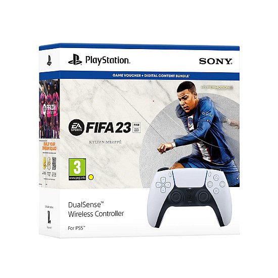 Playstation Controller Wireless Alb + FIFA 23 (Cod) + Bundle Vouche