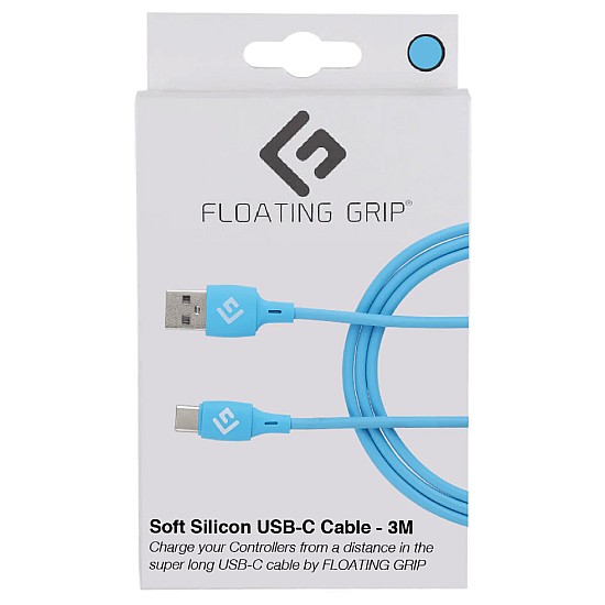 Floating Grip Cablu Controller Floating Grip 3M Silicone USB-C Blue