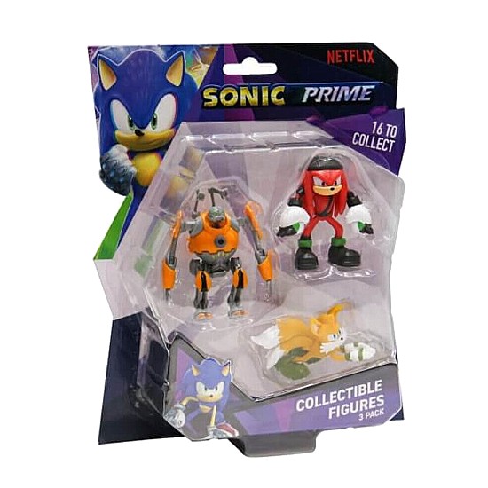 Sonic the Hedgehog Sonic Prime Collectible 3 Pack S1 6.5cm Random SON2020