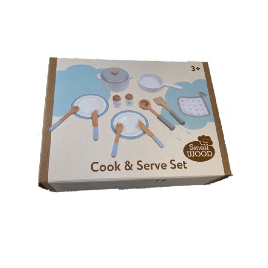 ET Toys Set Small Wood Cook & Serve (L40223)