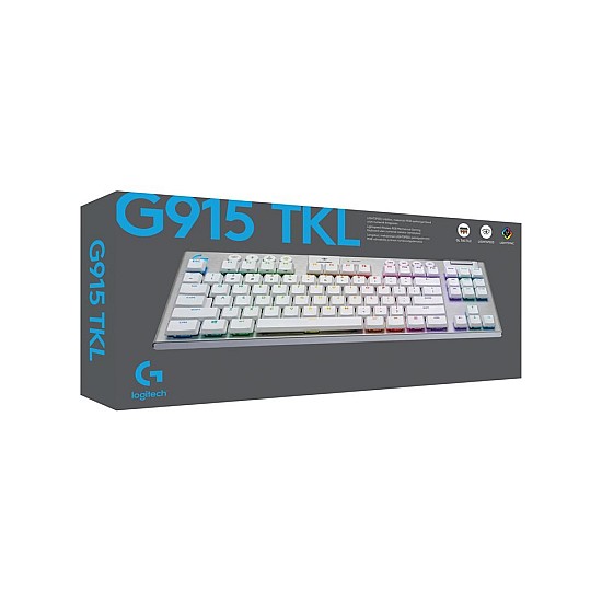 Logitech G Tastatura Logitech G915 TKL Tenkeyless Lightspeed Tactile Switch White