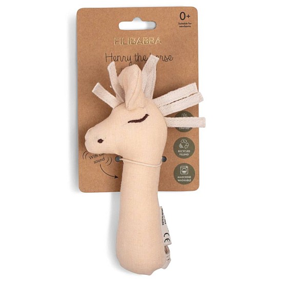 Scandinavian Baby Products Plus Filibabba Linen Rattle Horse (FI-02810)