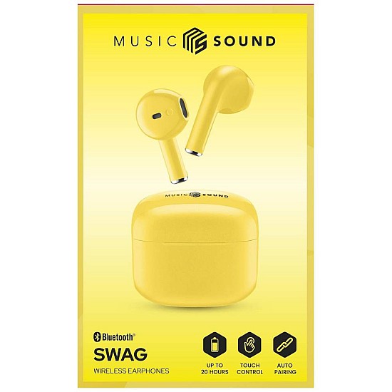 Cellular Line Earphones MS Swag TWS BT Yellow