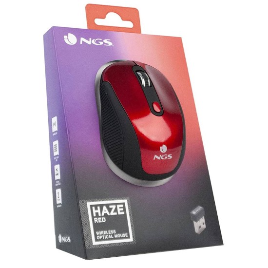 NGS Mouse NGS Mini Wireless Haze 1600dpi Red/Black