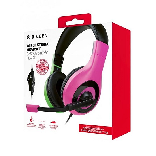 BigBen Casti BigBen Stereo V1 Pink/Green