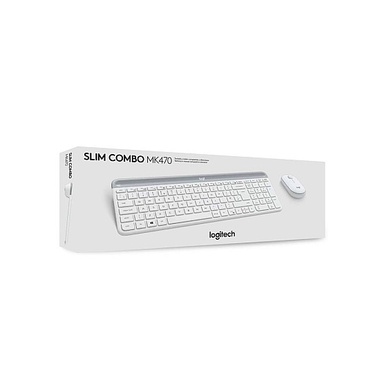 Logitech Tastatura Logitech Slim Wireless & Mouse Combo MK470 OffWhite Nordic