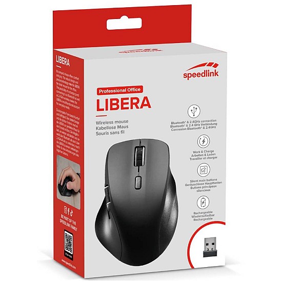 Speedlink Mouse Speedlink Libera Rechargeable & Wireless Blueetooth Black