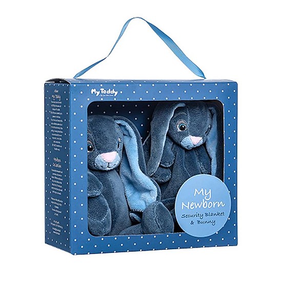 Trendenz My Teddy Giftbox Comforter & Small Rabbit Blue (28-NBBG-1)