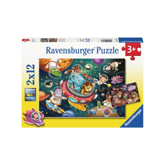 Ravensburger Puzzle Ravensburger Animals In Space 2x12pc