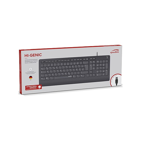 Speedlink Keyboard Speedlink HI-GENIC Antibacterial Black