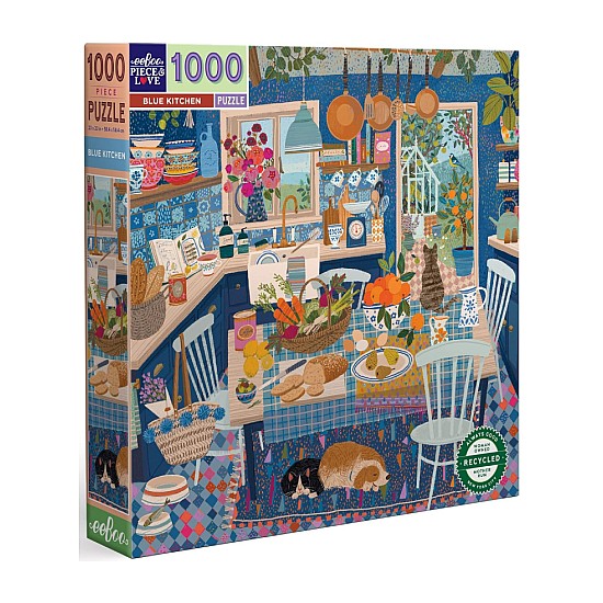 eeBoo Puzzle eeBoo 1000pc Blue Kitchen (EPZTBUK)