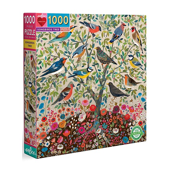 eeBoo Puzzle eeBoo1000pc Songbirds Tree (EPZTSBD)