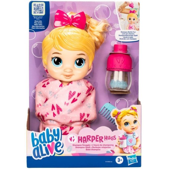 Hasbro Baby Alive Shampoo Snuggle Bldh Harper Doll (F9119)