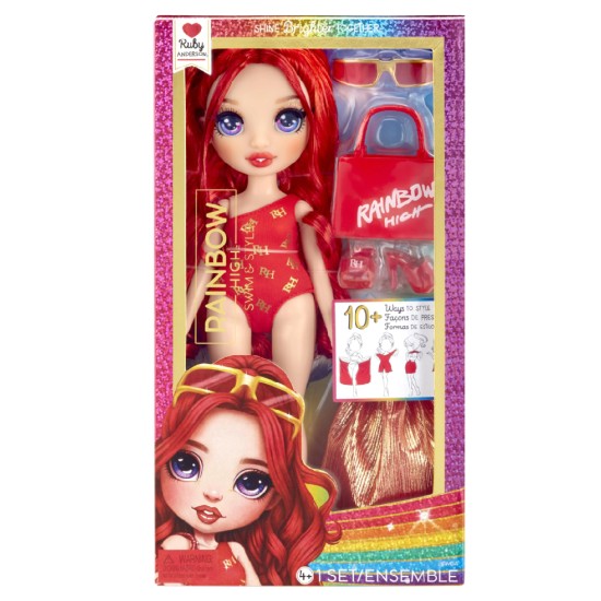 MGA Rainbow High Swim Fashion Doll Ruby