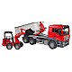 Bruder Man Tgs Truck With Roll-off Container & Schaffer Yard Loader (03767)