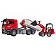 Bruder Man Tgs Truck With Roll-off Container & Schaffer Yard Loader (03767)