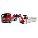 Bruder Man Tgs Truck With Roll-off Container & Schaffer Yard Loader (03767)