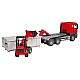 Bruder Man Tgs Truck With Roll-off Container & Schaffer Yard Loader (03767)