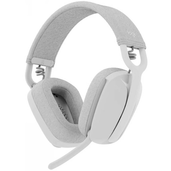 Logitech Headphones Logitech Zone Vibe 100 Lightweight Wireless Over Ear Noise Canceling Microphone Off White