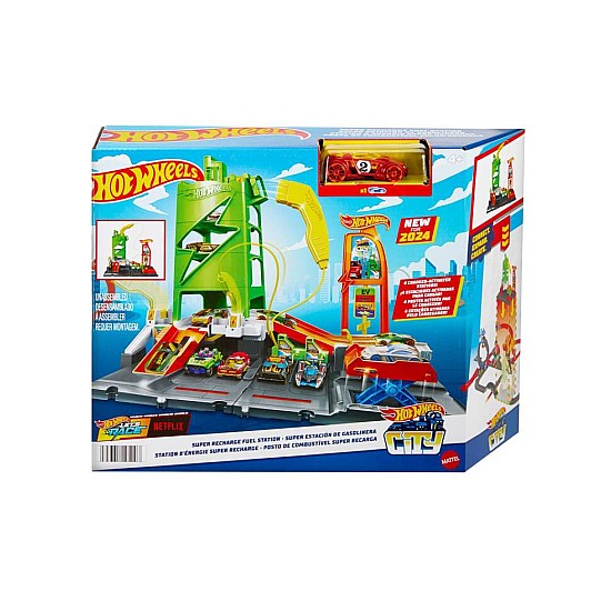 Mattel Hot Wheels Super Recharge Fuel Station (htn79)