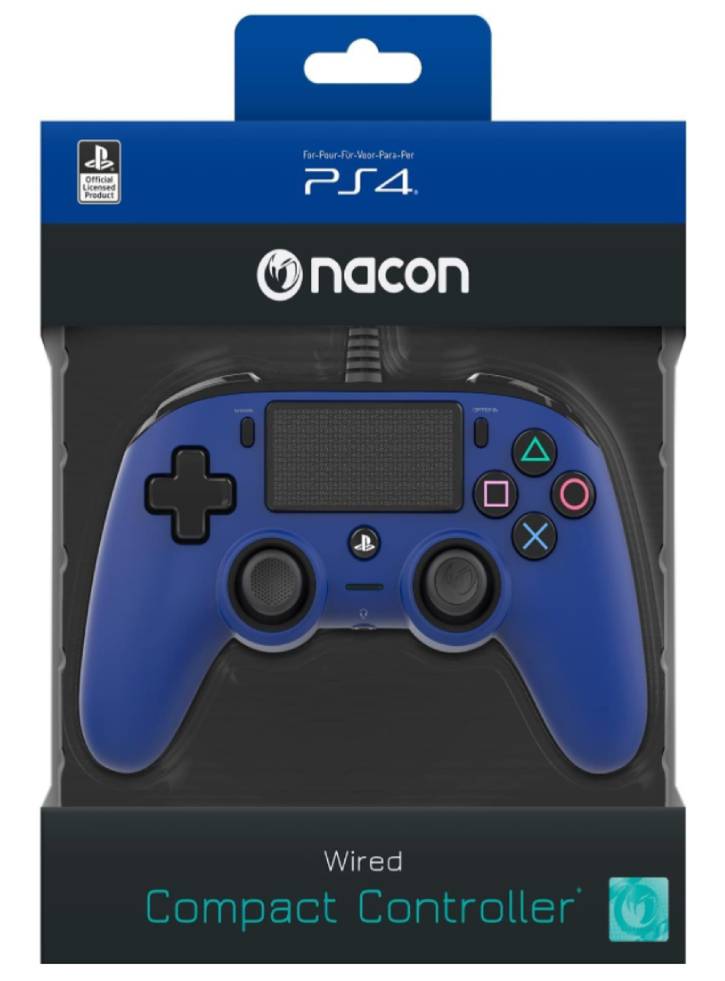 Controller Nacon Compact Blue Wired - PS4