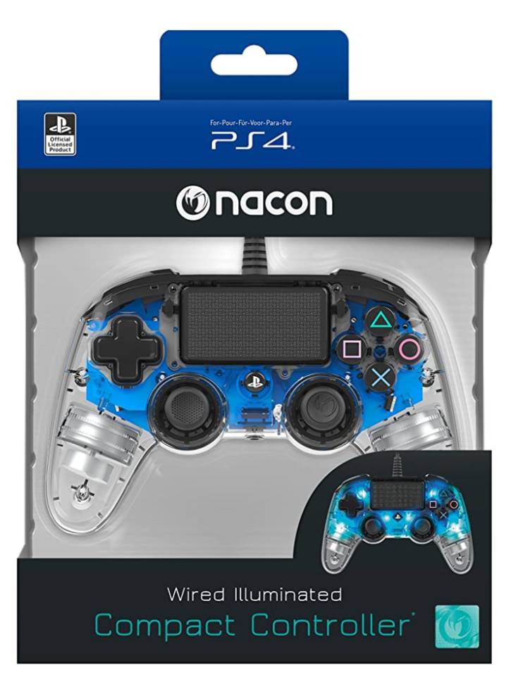 Nacon Wired Illuminated Compact Controller Light Edition: Blue