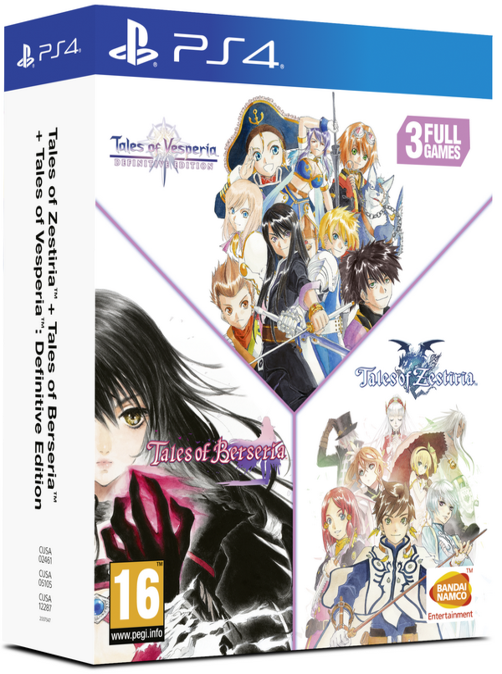 Tales of Vesperia + Tales of Berseria + Tales of Zestiria Compilation Плейстейшън 4