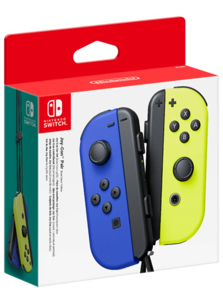 Joy Con Controller Pair Blue L & Neon Yellow R