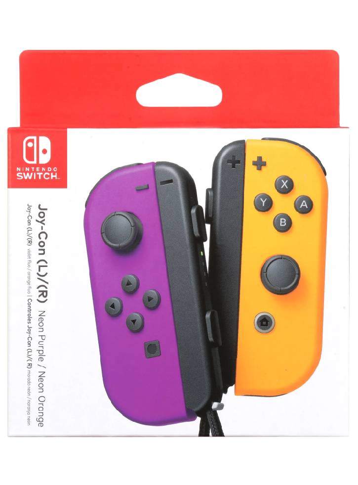 JOY CON PAIR NEON PURPLE NEON ORANGE