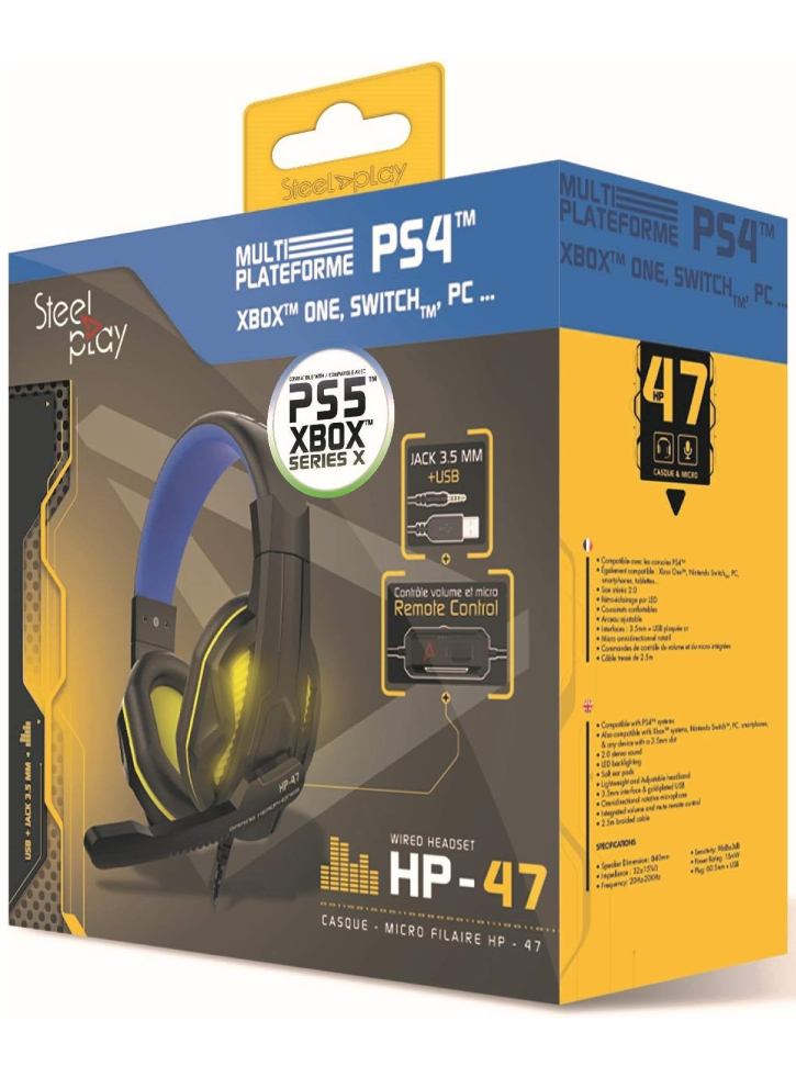 Casti SteelPlay cu fir HP-47