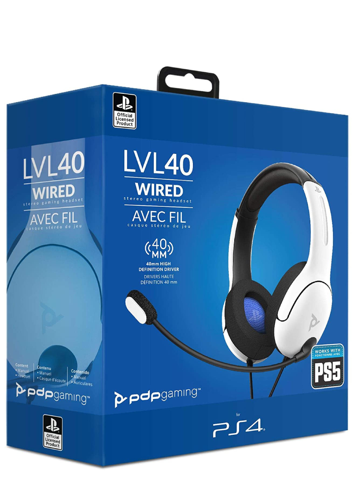 Headset PDP LVL40 Stereo White