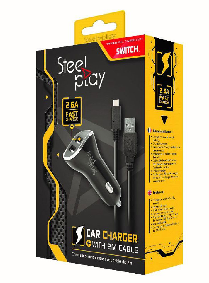 Incarcator SteelPlay auto cu doua porturi: 2,6 V