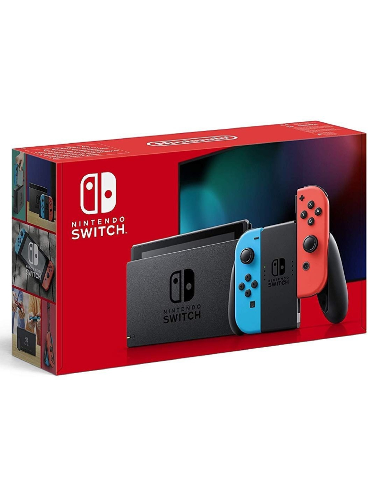 Consola Nintendo Switch V2 + 2 Controllere Red & Blue