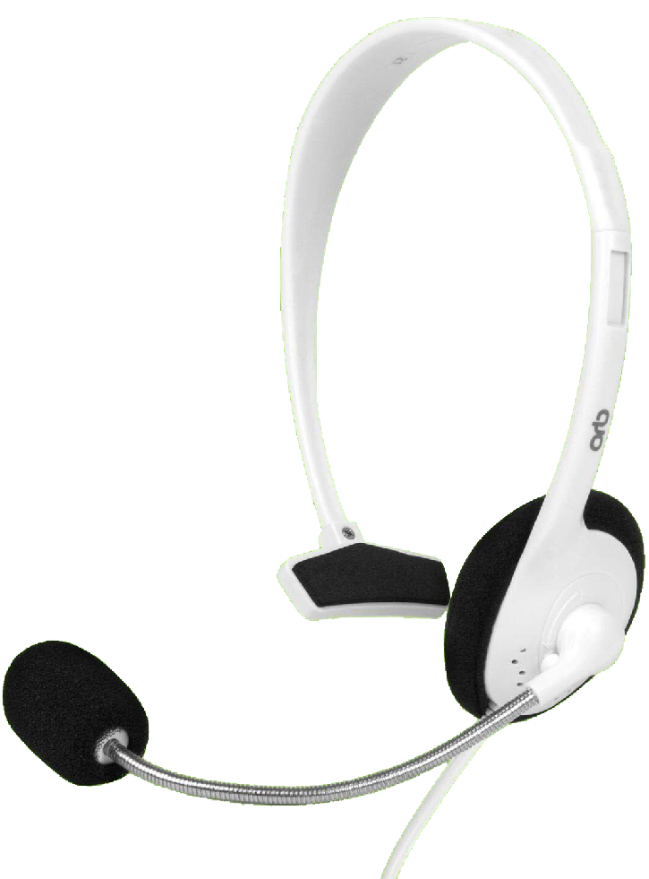 Casti Orb Wired Chat Headset White