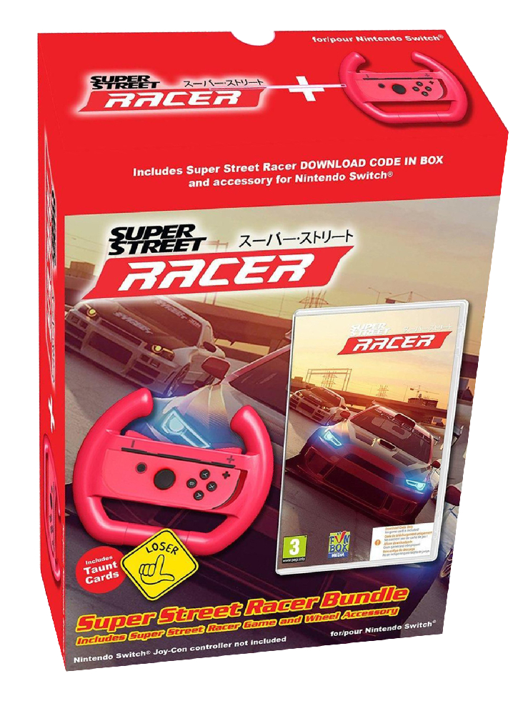 Super Street Racer Bundle (Code in a Box) + Accesoriu de roți Nintendo Switch Нинтендо Суич