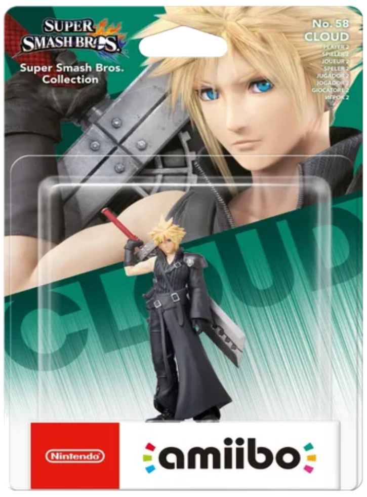 Figurina Amiibo Cloud Player 2 Super Smash Bros No. 58