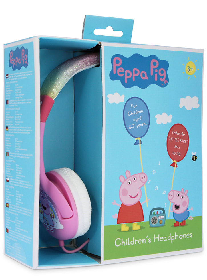 Casti Peppa Glitter Rainbow