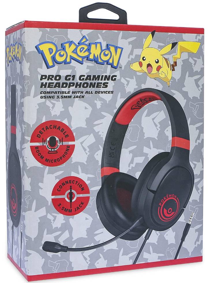 Casti OTL Pokemon Poké Ball Red and Black PRO G1 Negru/Rosu