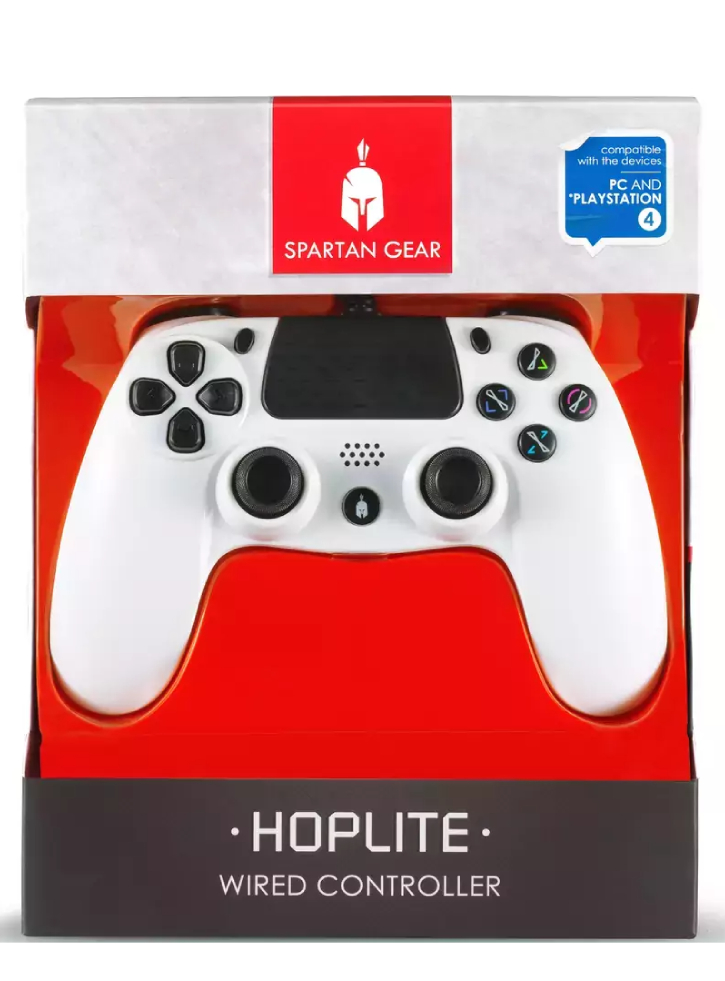 Spartan Gear Controller cu fir Hoplite Alb -PC/PS4