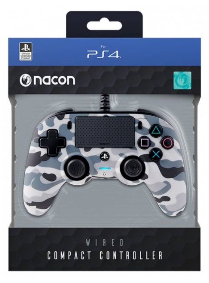 Nacon Controller cu Fir Compact Gri-Camuflaj Pentru PS4