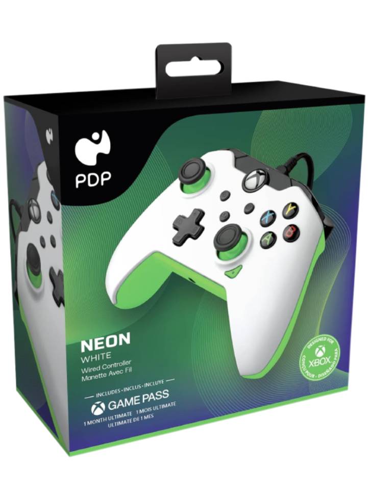 Controller Cu Fir PDP Alb/Verde Neon Xbox Series X