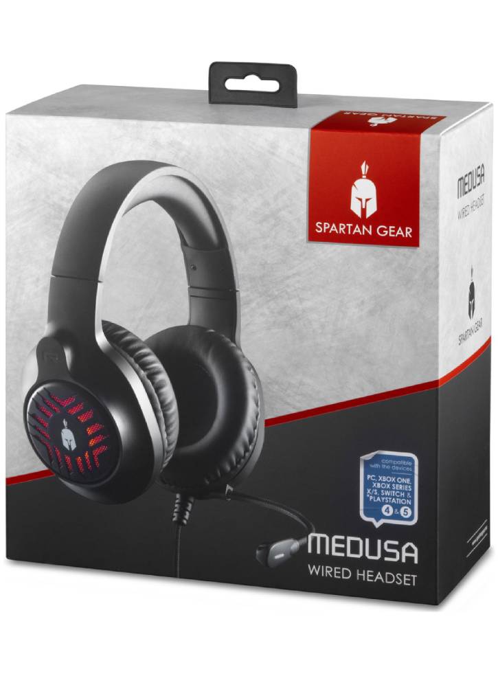 Casti Spartan Gear Medusa Black Pentru PC/PS4/PS5/Xbox One/Xbox Series X/NSW