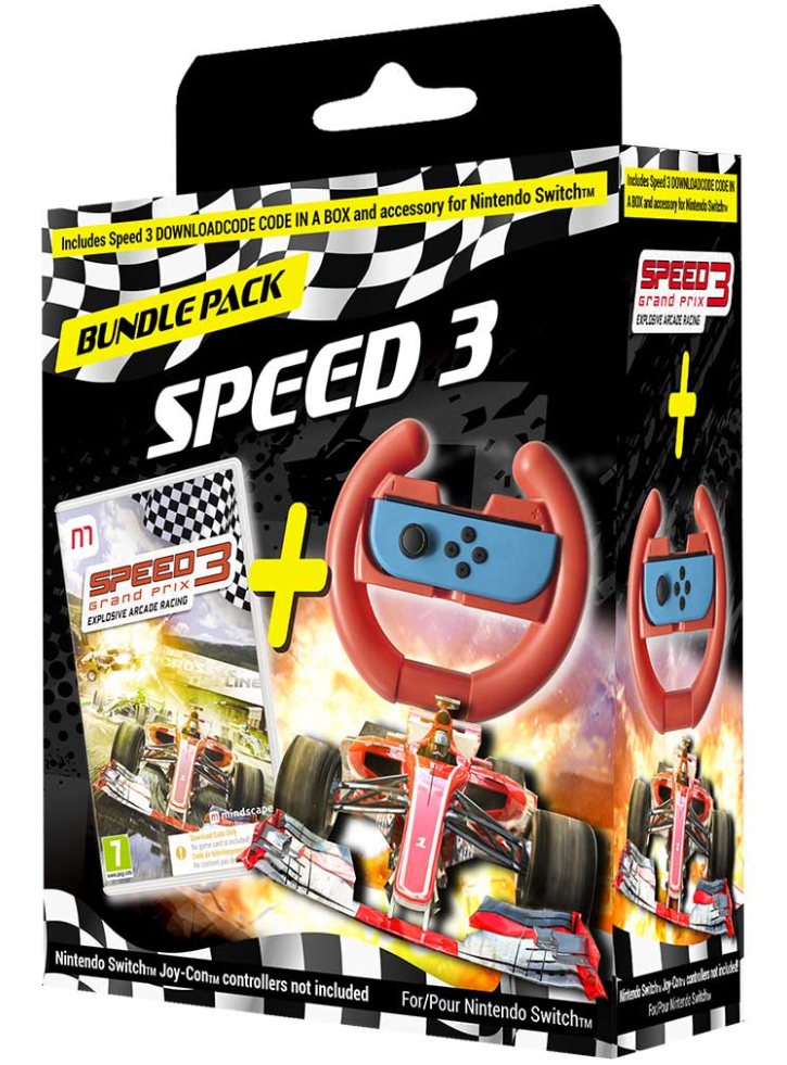 Speed 3 (Code in a box) Steering Wheel Bundle Нинтендо Суич